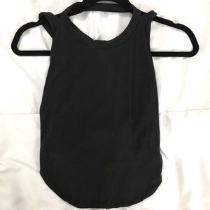 SILENCE + NOISE Black Exposed Back Crop Top